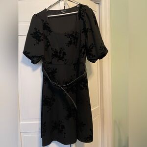 City Chic Black Floral Mini Dress